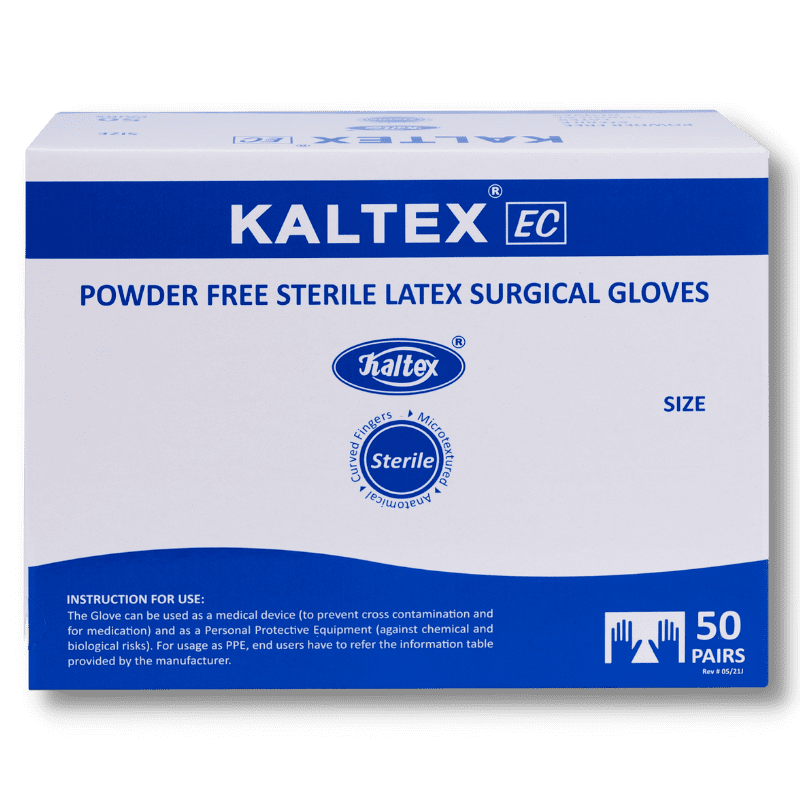 KALTEX EC POWDER FREE STERILE LATEX SURGICAL GLOVES