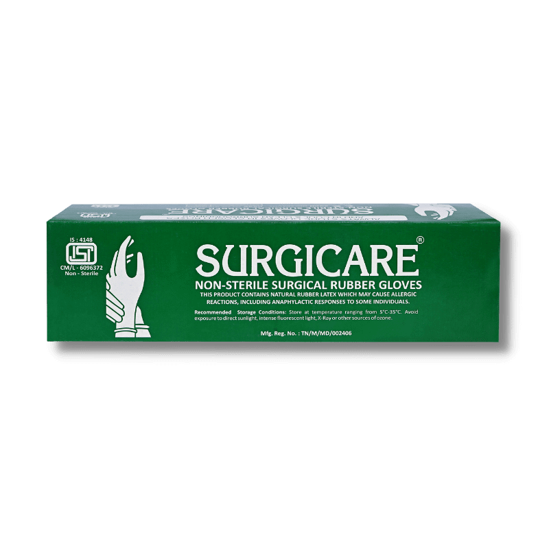 Surgicare-Non-sterile-rubber-gloves-front