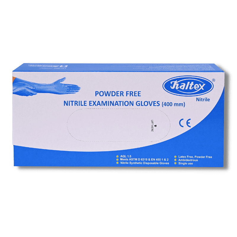 KALTEX POWDER FREE NITRILE EXAMINATION GLOVES 400 mm