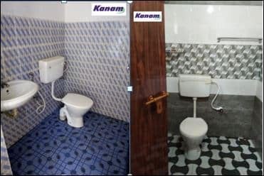 Toilet constructed through Innerwheel Club, Kottayam.