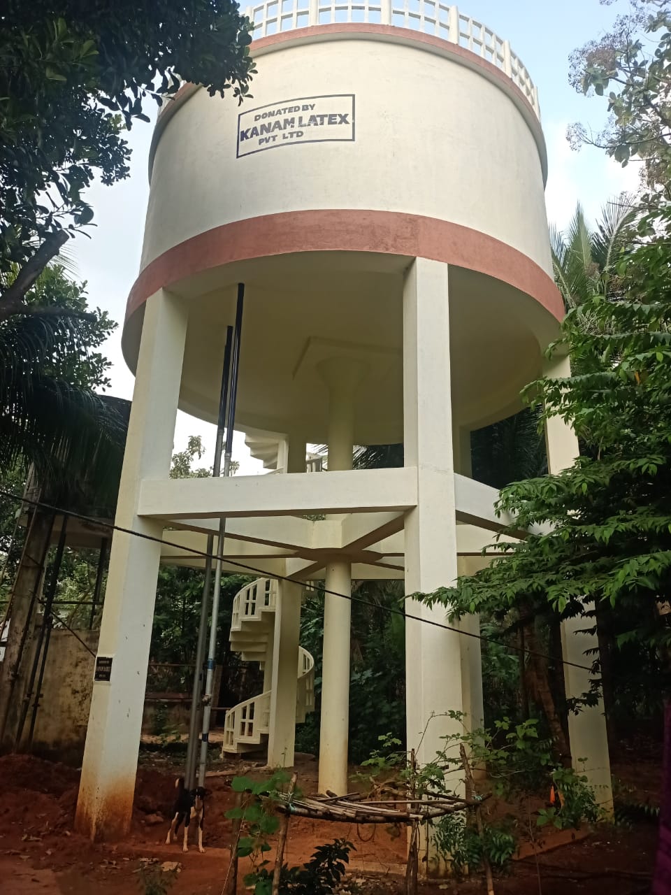 Overhead water tank constructed at Pambanvilai, Melasankarankuzhi Panchayat, Kanyakumari