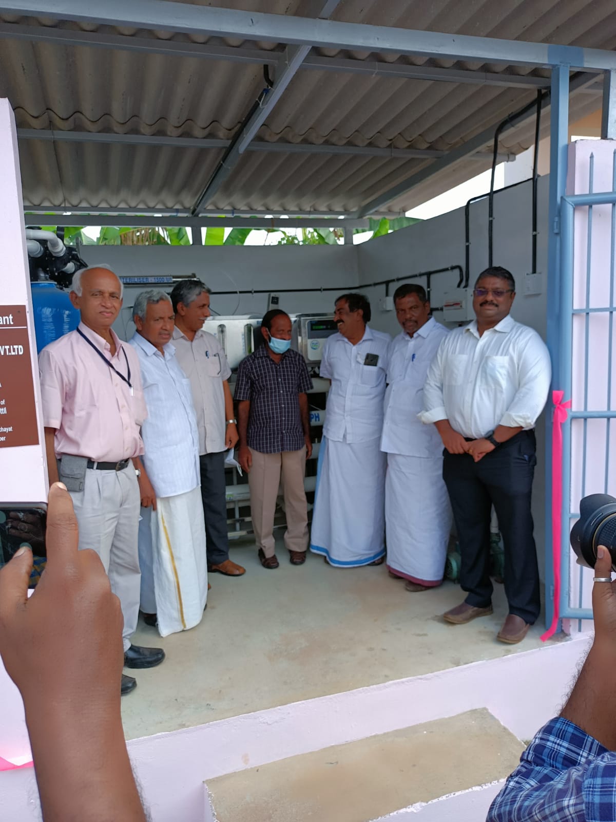 Constructed RO treatment plant and water tank at The Mundakapadam Mandirams society, Kottayam