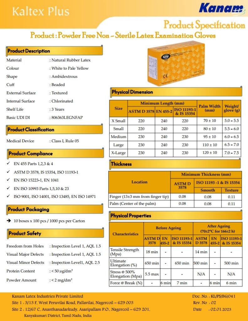 PF Exam 230 mm - Kaltex Plus