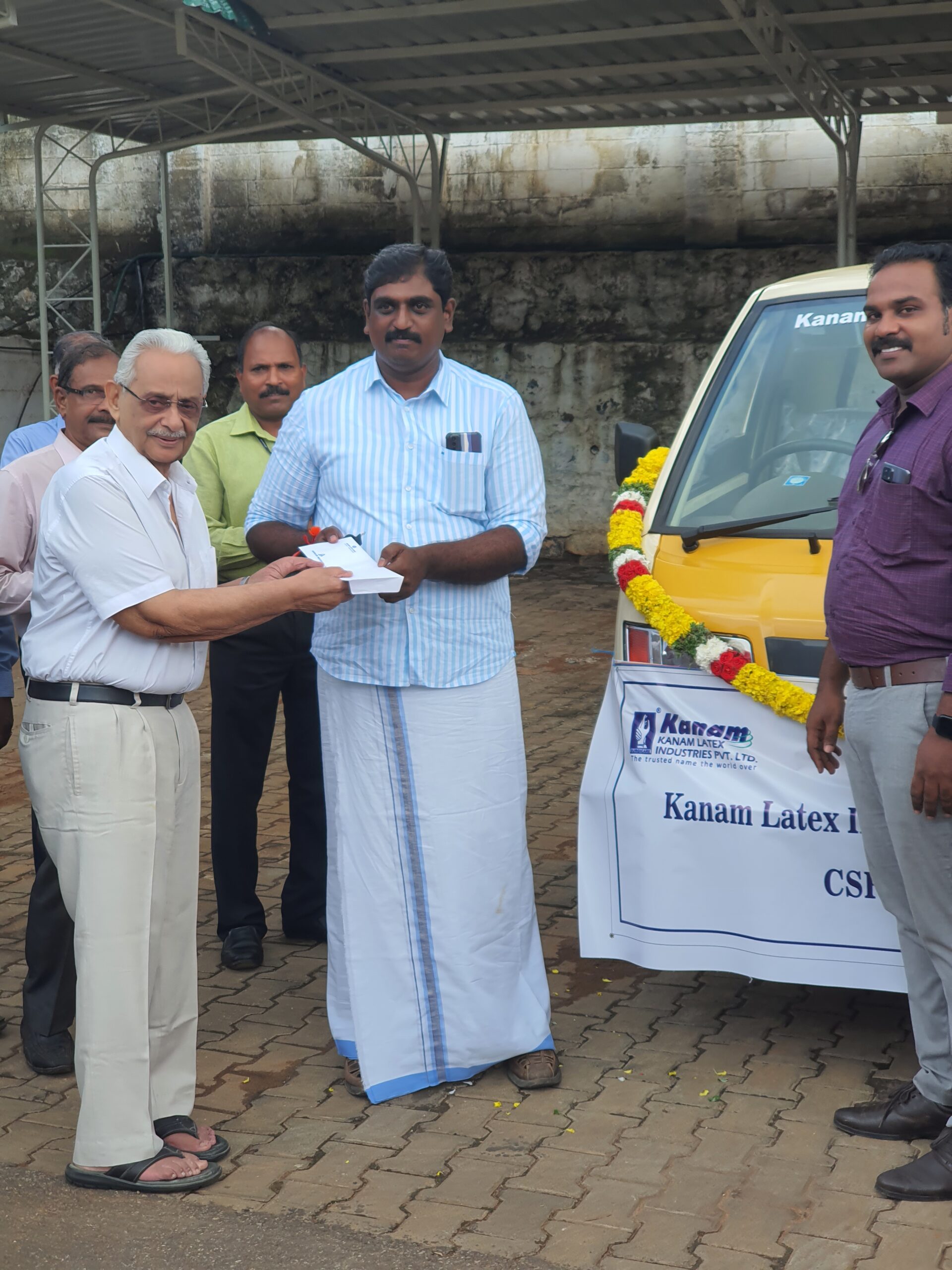 Waste collection vehicle donated to Melasankarankuzhi panchayat, Kanyakumari.