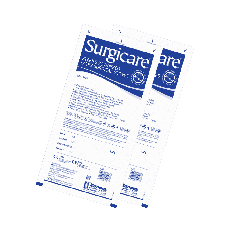 SURGICARE STERILE POWDERED LATEX SURGICAL GLOVES