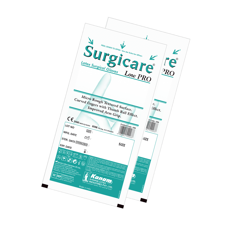 SURGICARE LOW PRO- LATEX SURGICAL GLOVES